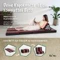 Kapok Klappmatratze, 80 cm breit, Classic (Schwarz/Elefanten)