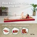 Kapok Klappmatratze, 80 cm breit, Classic (Rot/Gr�n)