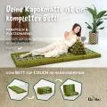 Kapok Klappmatratze, 80 cm breit, Deluxe (Gr�n/Elefanten Seide)
