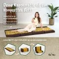 Kapok Klappmatratze, 80 cm breit, Deluxe (Braun/Gold/Elefanten Seide)