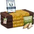 Kapok Klappmatratze, 80 cm breit, Deluxe (Braun/Gold/Elefanten Seide)