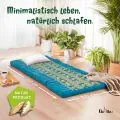 Kapok Klappmatratze, 80 cm breit, Deluxe (Hellblau/Elefanten Seide)