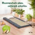 Kapok Klappmatratze, 80 cm breit, Deluxe (Grau/Elefanten Seide)