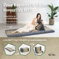 Kapok Klappmatratze, 80 cm breit, Deluxe (Grau/Elefanten Seide)