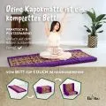 Kapok Klappmatratze, 80 cm breit, Deluxe (Lila/Elefanten Seide)
