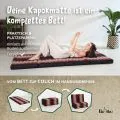 Kapok Klappmatratze, 80 cm breit, Classic (Schwarz/Rot)