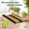 Kapok Klappmatratze, 80 cm breit, Classic (Schwarz/Orange)