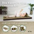 Kapok Klappmatratze, 80 cm breit, Classic (Braun/Gr�n)