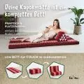 Kapok Klappmatratze, 80 cm breit, Classic (Rubinrot)