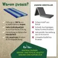 Kapok Klappmatratze, 80 cm breit, Classic (Blau)