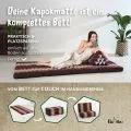 Kapok Klappmatratze, 80 cm breit, Classic (Weinrot)