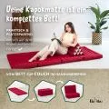 Kapok Klappmatratze, 80 cm breit, Basic (Rot Uni)