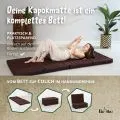Kapok Klappmatratze, 80 cm breit, Basic (Braun Uni)