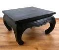 Klassischer Opiumtisch, 86 x 86 cm (Schwarz)