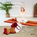 Kapok Knochenkissen (Rot/Gelb)