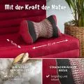 Kapok Knochenkissen (Rot/Schwarz)