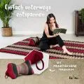 Kapok Knochenkissen (Rot/Schwarz)