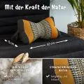 Kapok Knochenkissen (Schwarz/Orange)