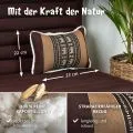 Kapok Dekokissen (Braun/Elefanten)