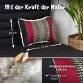 Kapok Dekokissen (Schwarz/Rot)