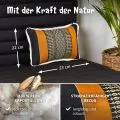 Kapok Dekokissen (Schwarz/Orange)