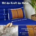 Kapok Dekokissen (Blau/Gelb)