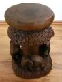 Massivholzhocker, asiatischer Beistelltisch,  *Elefanten*
