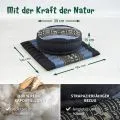 Kapok Meditationskissen Set L (Blau/Elefanten)