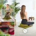 Kapok Meditationskissen Set L (Gr�n/Elefanten)