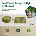 Kapok Meditationskissen Set L (Gr�n/Elefanten)