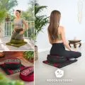 Kapok Meditationskissen Set L (Schwarz/Elefanten)