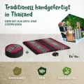 Kapok Meditationskissen Set XL (Schwarz/Elefanten)