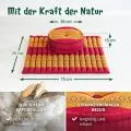 Kapok Meditationskissen Set XL (Rot/Gelb)