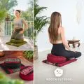 Kapok Meditationskissen Set L (Rot/Schwarz)