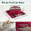 Kapok Meditationskissen Set L (Rot/Schwarz)