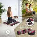 Kapok Meditationskissen Set XL (Schwarz/Rot)