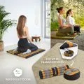 Kapok Meditationskissen Set XL (Schwarz/Orange)