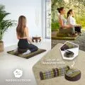 Kapok Meditationskissen Set XL (Braun/Gr�n)