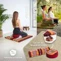 Kapok Meditationskissen Set XL (Orange)
