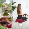 Kapok Meditationskissen Set L (Rubinrot)