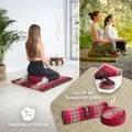 Kapok Meditationskissen Set XL (Rubinrot)