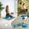 Kapok Meditationskissen Set XL (Hellblau)