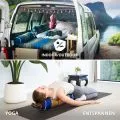 Kapok Nackenrolle (Blau/Gelb)