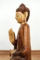 Ruheausstrahlender Buddha aus Bali, Vitarka Mudra, zweifarbig, gro�, 50 cm