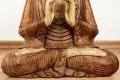 Ruheausstrahlender Buddha aus Bali, Uttarabodhi Mudra, gro