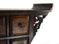 Asiatischer Apothekerschrank aus hartem Massivholz, Nr.17, dunkelbraun/schwarz