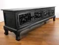 Massives, thailndisches Sideboard mit Elefantenschnitzereien