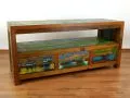 Java Teakholz-Sideboard aus recyceltem, bunten Bootsholz,  Nr.315