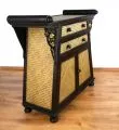 Asiatischer Massivholzschrank mit Rattan verziert, Nr.4