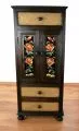 Hoher, massiver Rattanschrank aus Sdasien (bunte Blumen), Nr.7